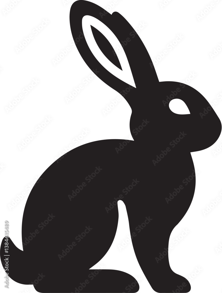 Obraz premium Silhouettes of Easter bunny