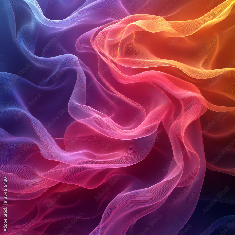 Obraz premium A colorful abstract background with gradients of pink, orange, and purple swirling together