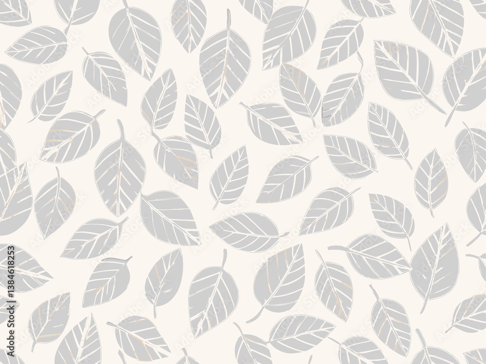 seamless pattern with flowers and leaves, floral pattern for textile design and digital papers, seamless background with leaves