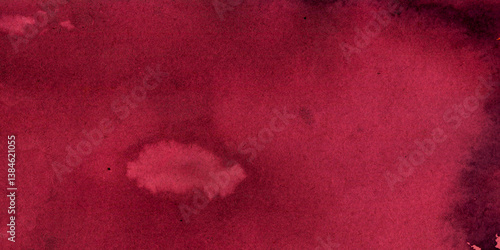 Watercolor burgundy red background - shiraz wine colored stain on natural paper texture for winery banner, vineyard poster, bar or shop flyer, wine label design
