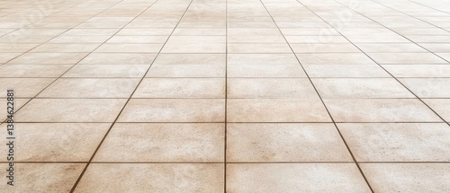 A clean, textured surface of beige tiles arranged in a grid pattern, emphasizing simplicity and modern design.