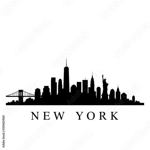 New York City Skyline Silhouette