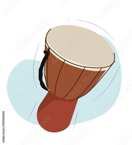 African hand drum or djembe drum.A common percussion instrument in Central Asia and Anatolia. Darbuka