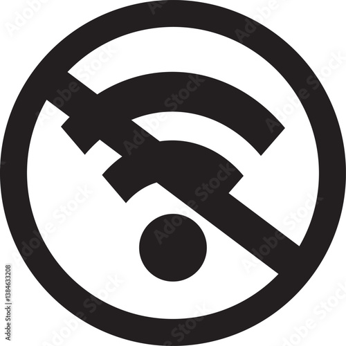 There is no signal sign of the vector, no signal area. No wifi symbol. vector illustration isolated on white background