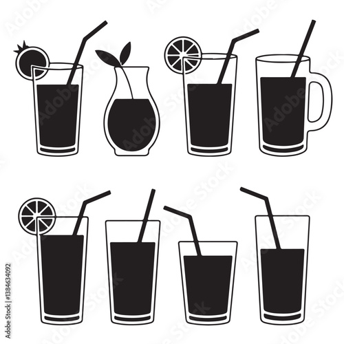 set of cocktails