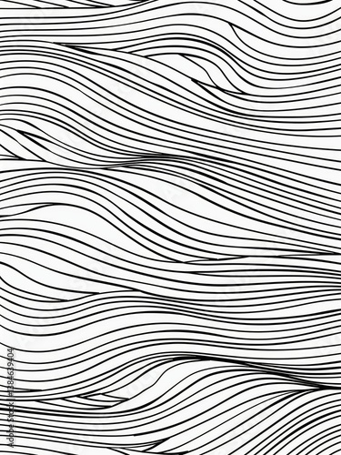 A seamless vector pattern combining geometric lines, swirls, and floral ornaments in a bold black design. This elegant texture is perfect for vintage-inspired wallpaper, textile prints, and stylish de