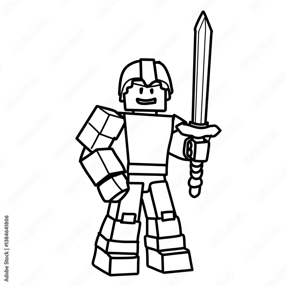 Fototapeta premium knight with sword