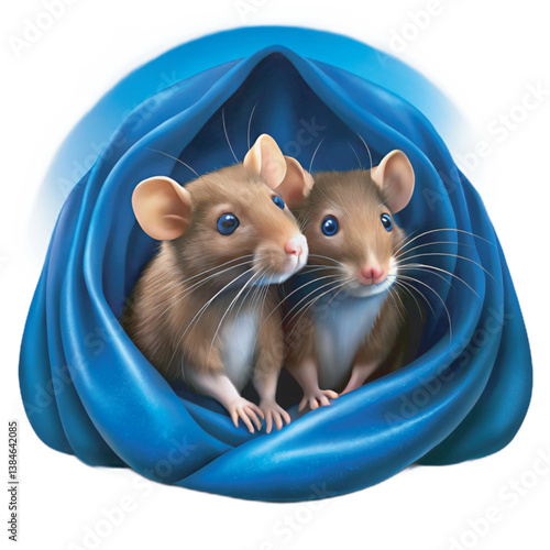 Two adorable pet rats sit closely together on a rich for National Pack Rat Day