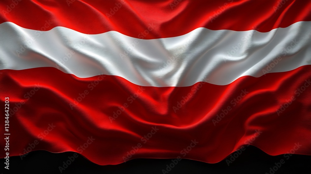 Austria Flag Rippled Closeup. Austria Flag Rippled Closeup.