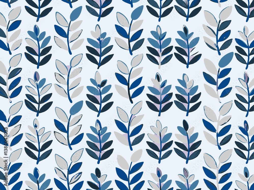 seamless pattern with flowers and leaves, floral pattern for textile design and digital papers, seamless background with leaves seamless pattern with flowers and leaves, floral pattern for textile design and digital papers, seamless background with leaves