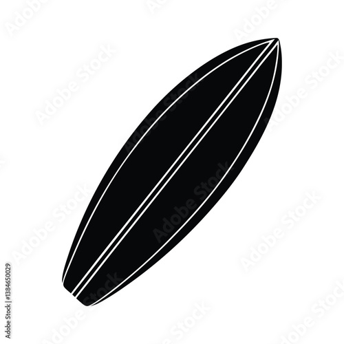 Surfboard vector silhouette