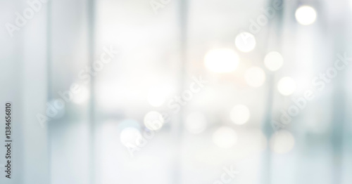 Subtle blur highlights a clean, modern office atmosphere. Modern blurred background photo for banner, poster or magazine and website background.