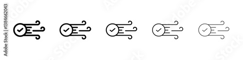 Clean Air icons vectors set in different stroke lines