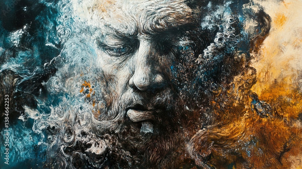 Abstract Portrait of a Man: An Enigmatic Masterpiece Abstract Portrait of a Man: An Enigmatic Masterpiece
