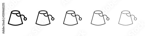 Fez hat icons vectors set in different stroke lines
