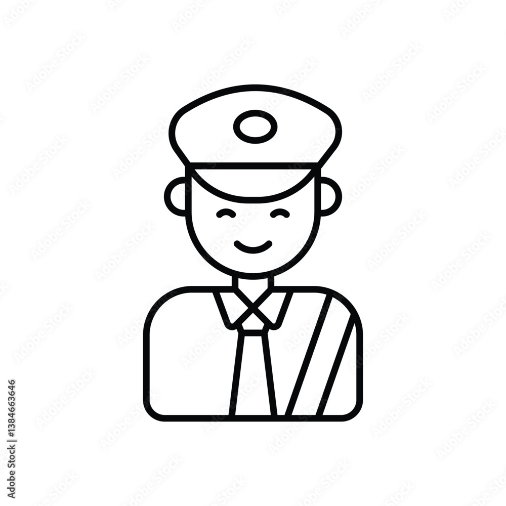 Postman icon isolated on a white background. Vector illustration. Postman icon isolated on a white background. Vector illustration.