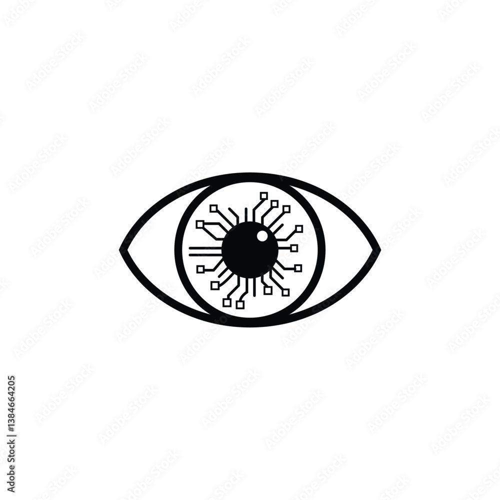Eye Icon Solid technology Style. Icon Design Element for Web Page, Mobile App, UI, UX Design Eye Icon Solid technology Style. Icon Design Element for Web Page, Mobile App, UI, UX Design