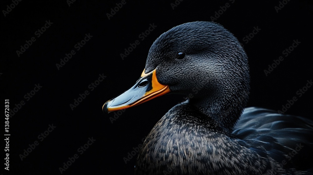 Fototapeta premium Close-up of a dark duck (3)