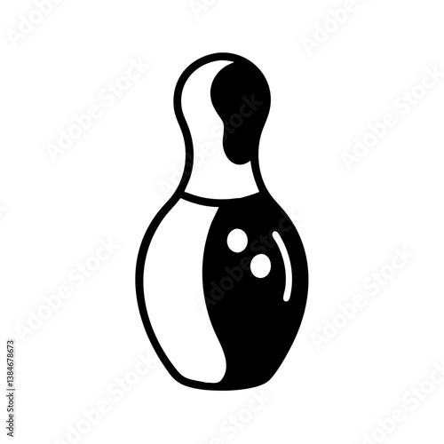bowling pin icon, bowling pin silhouette vector illustration-simple silhouette illustration of bowling pin, perfect for bowling pin logos and icons