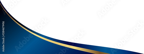 Elegant blue and gold curved background design