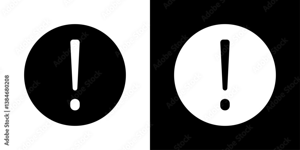 attention sign icons vector set in solid flat style attention sign icons vector set in solid flat style