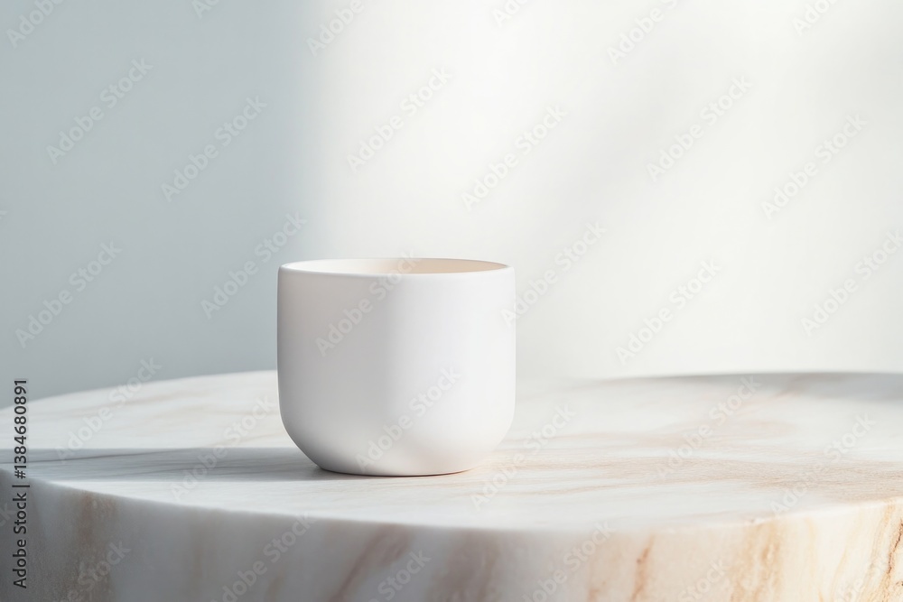 white ceramic container of organic moisturizer rests on smooth marble surface white ceramic container of organic moisturizer rests on smooth marble surface