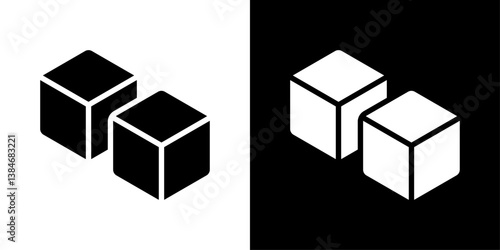 Ice icons vector set in solid flat style