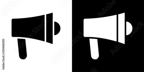 Loud Speaker icons vector set in solid flat style