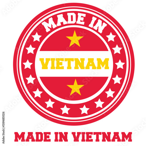 made in Vietnam Stamp sign