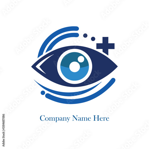 eye and eye hospital logo design vector 