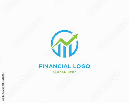 Accounting financial logo design concept template
