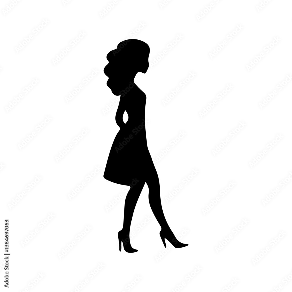 Fototapeta premium Woman Silhouette Vector Art