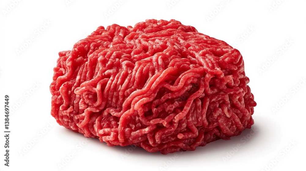 Fresh ground beef ready for cooking in a modern kitchen setting during daylight hours Fresh ground beef ready for cooking in a modern kitchen setting during daylight hours
