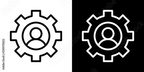 Account settings icons vector set in stroke line style