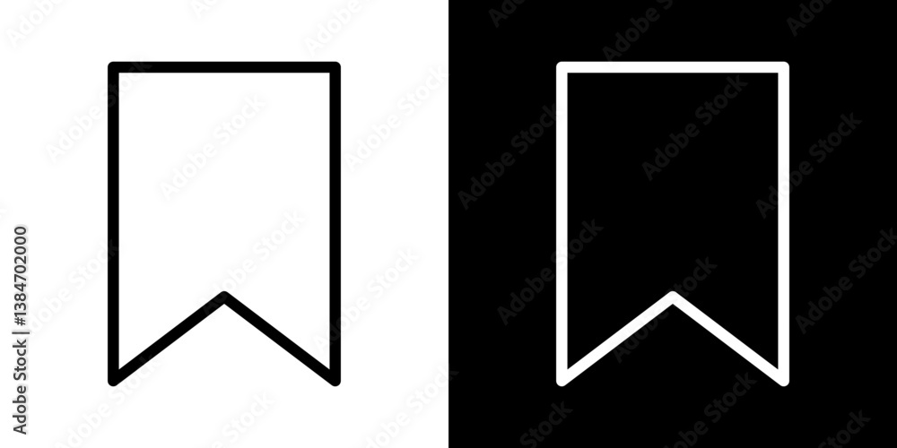 Bookmark icons vector set in stroke line style Bookmark icons vector set in stroke line style