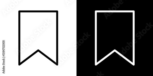 Bookmark icons vector set in stroke line style