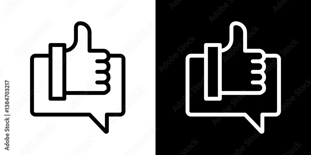 Feedback icons vector set in stroke line style Feedback icons vector set in stroke line style