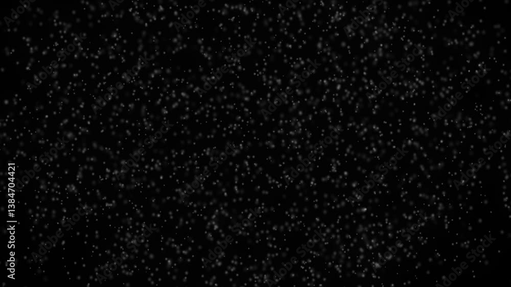  White circular particular moving in upward direction in space motion graphics.