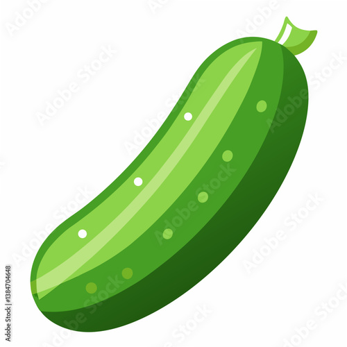 vector illustration of a green cucumber