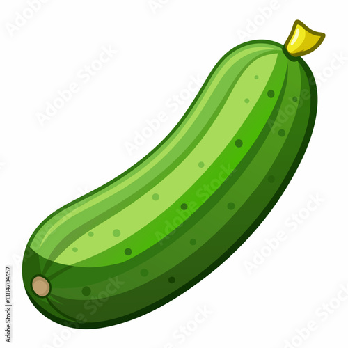 green zucchini isolated on white background