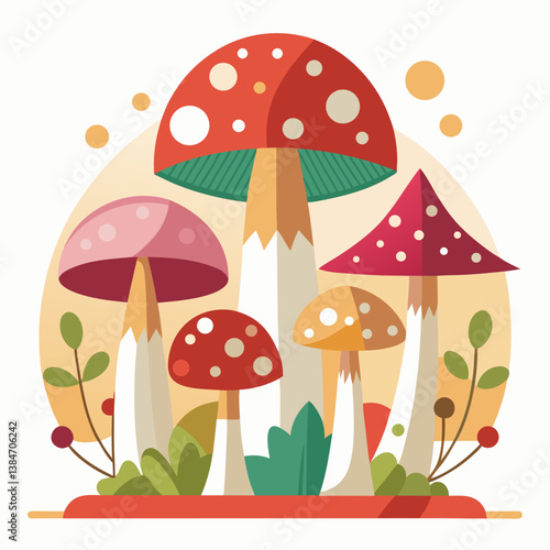mushrooms in the forest
