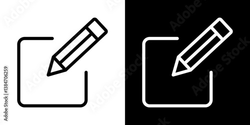 Register icons vector set in stroke line style