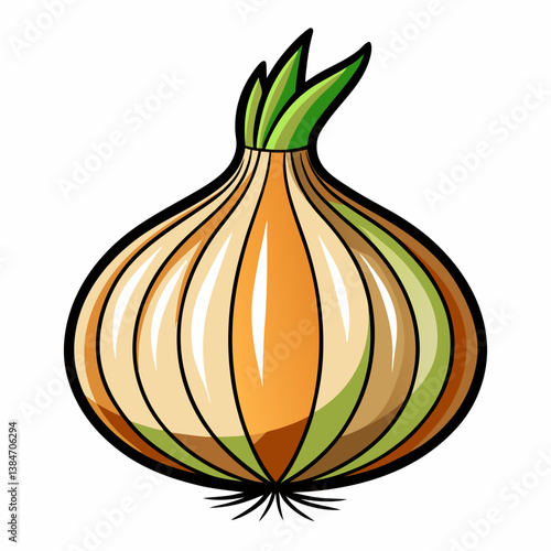 onion isolated on white