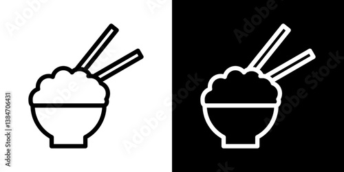 Rise Bowl icons vector set in stroke line style