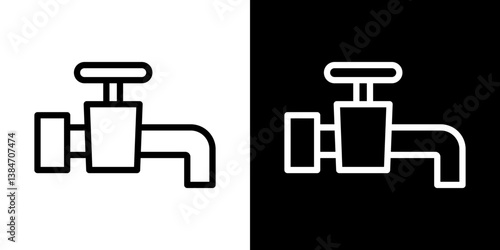 Tap icons vector set in stroke line style