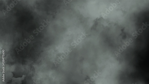 Mysterious Black and Gray Foggy Abstract Design