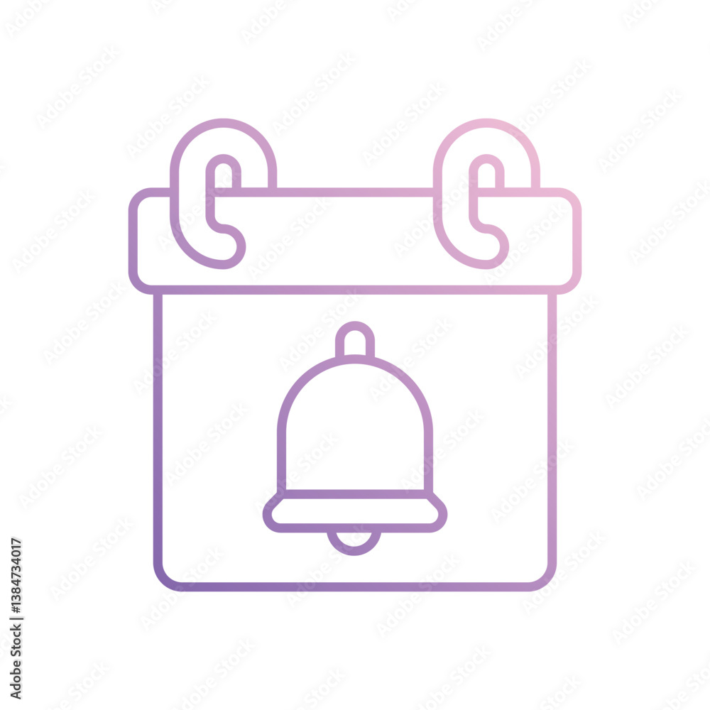 Event Reminder icon isolated on a white background. Vector illustration. Event Reminder icon isolated on a white background. Vector illustration.