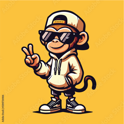 Vector Monkey with Hip-Hop Vibe