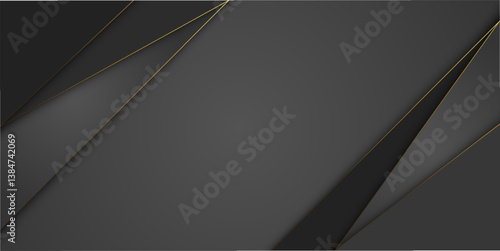 black background overlap dimension grey vector illustration message board for text and message design modern website