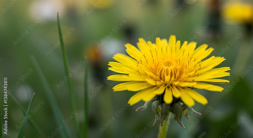 Obraz premium Golden Meadow Bloom AI Generated